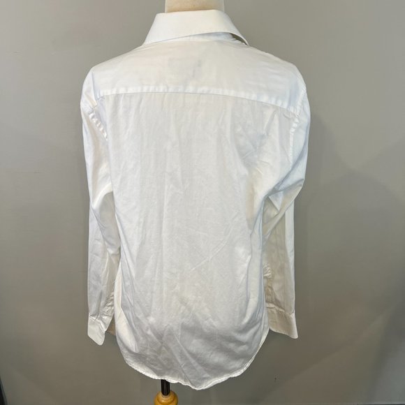 NAGA White Button Down 100% Cotton Slim Fit Shirt (15.5/39) - Picture 4 of 7